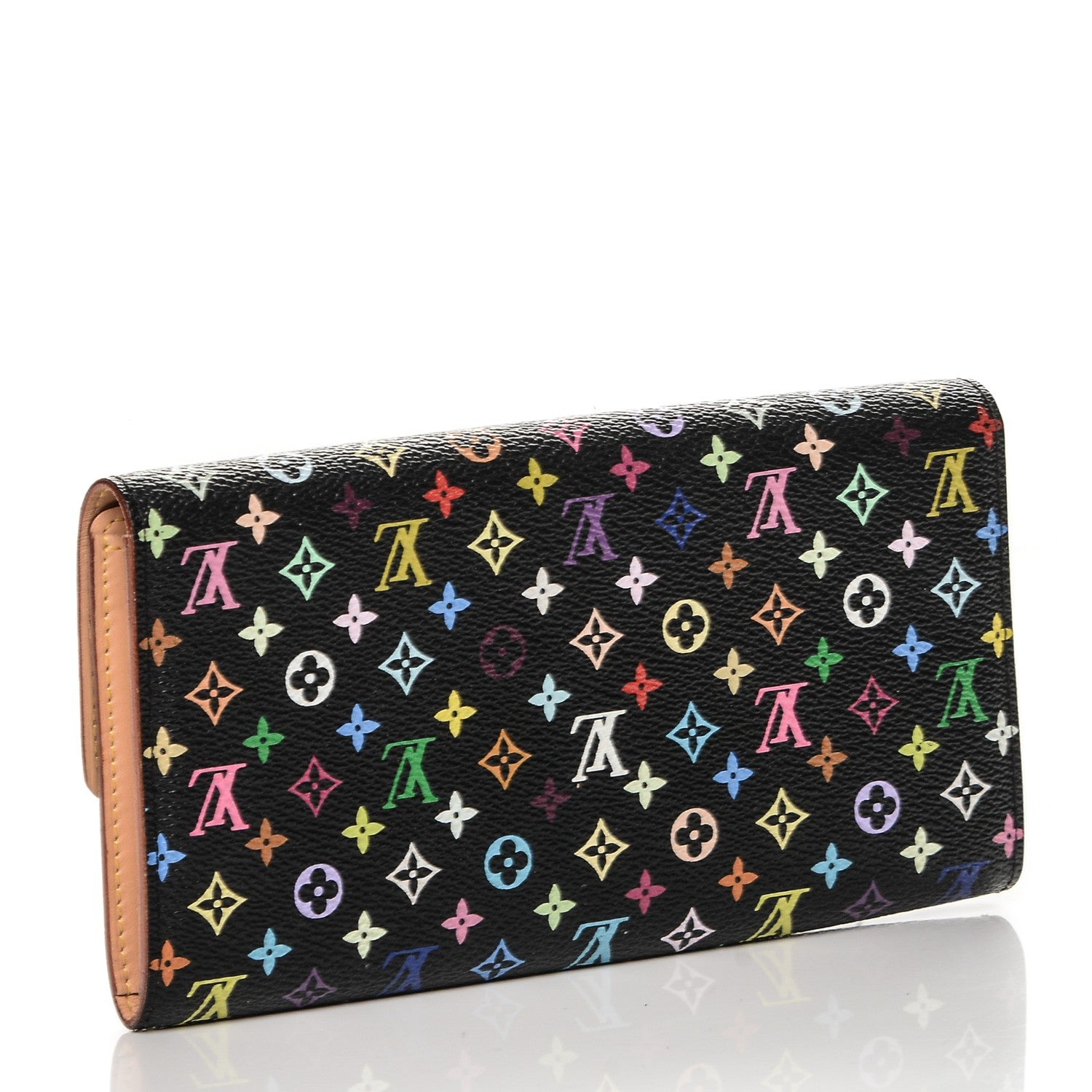 Louis Vuitton Monogram Multicolor Sarah Wallet Black 3 of 6