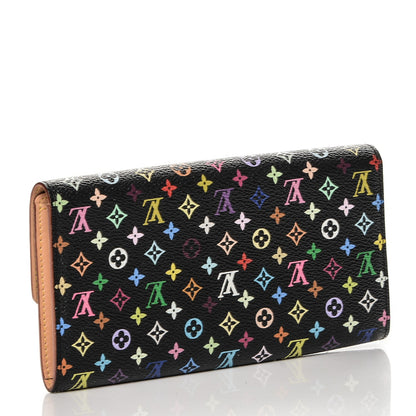 Louis Vuitton Monogram Multicolor Sarah Wallet Black 3 of 6