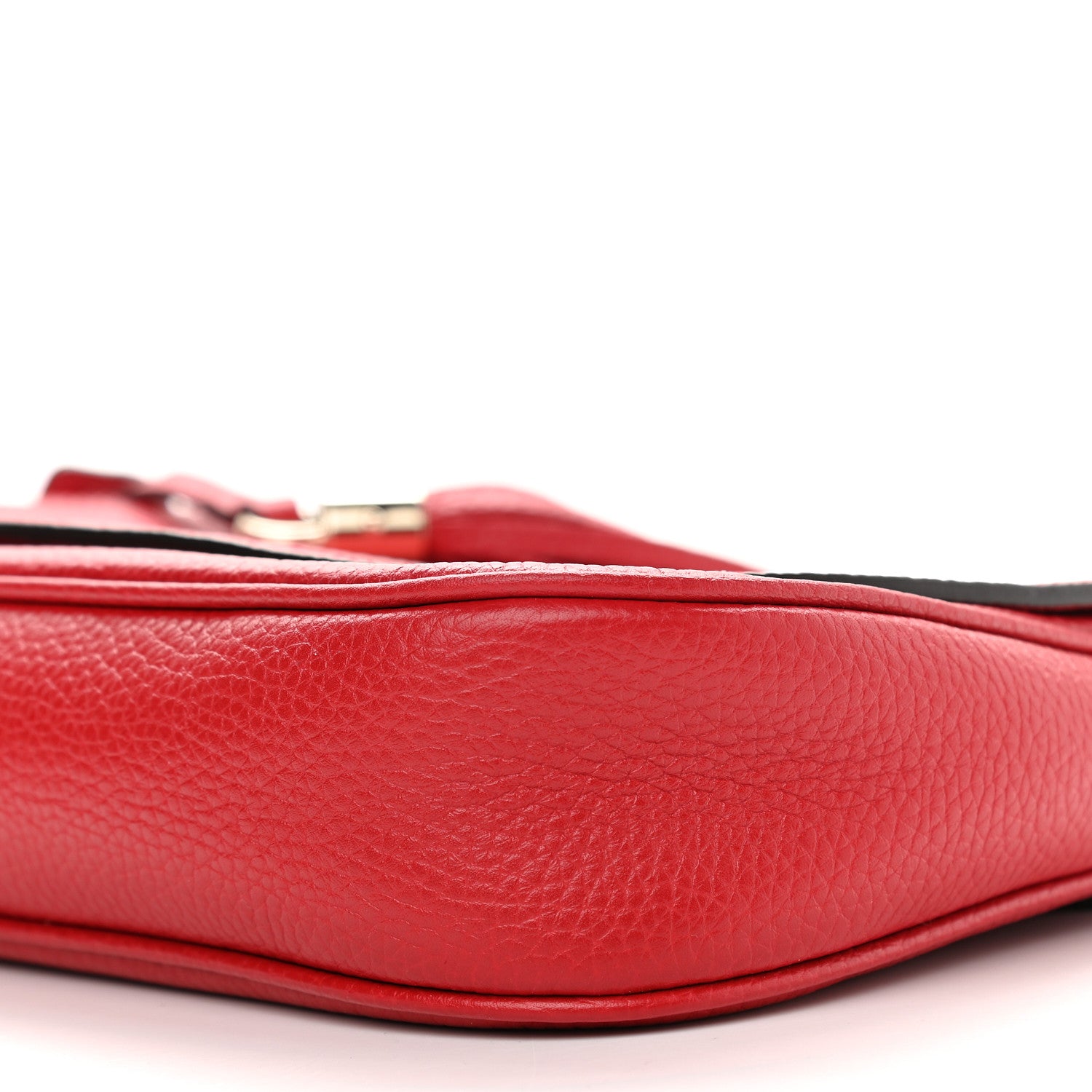 Gucci Pebbled Calfskin Medium Soho Flap Crossbody Vibrant Red 8 of 9