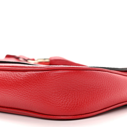 Gucci Pebbled Calfskin Medium Soho Flap Crossbody Vibrant Red 8 of 9