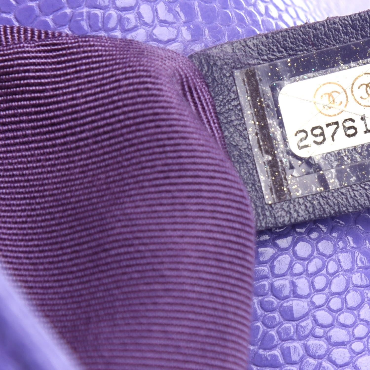 Chanel Caviar Quilted Incognito Mini Square Flap Purple 7 of 9