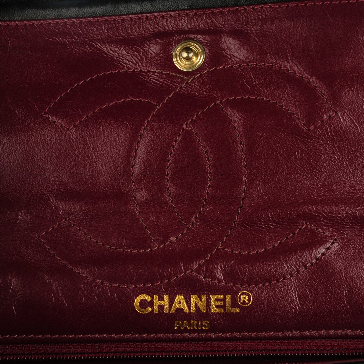 Lambskin Medium Double Flap Black