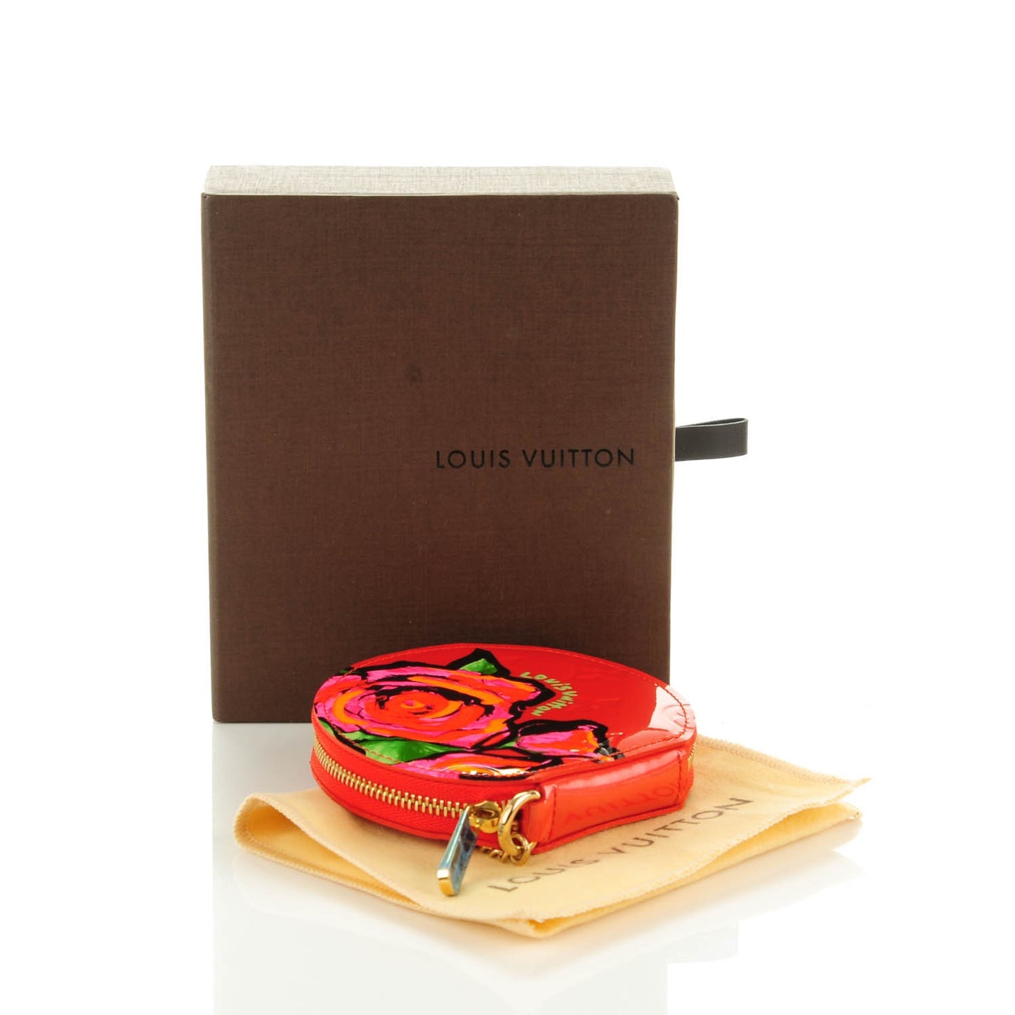 Vernis Roses Chapeau Coin Purse Orange Sunset