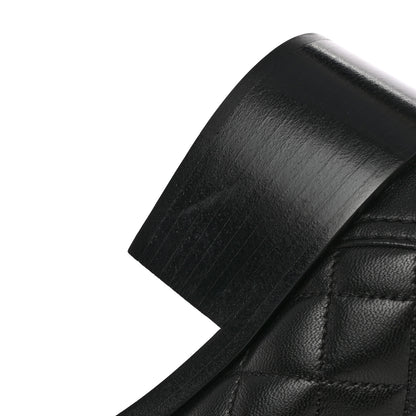Chanel Lambskin Quilted CC Heart Loafers 38 Black 11 of 14