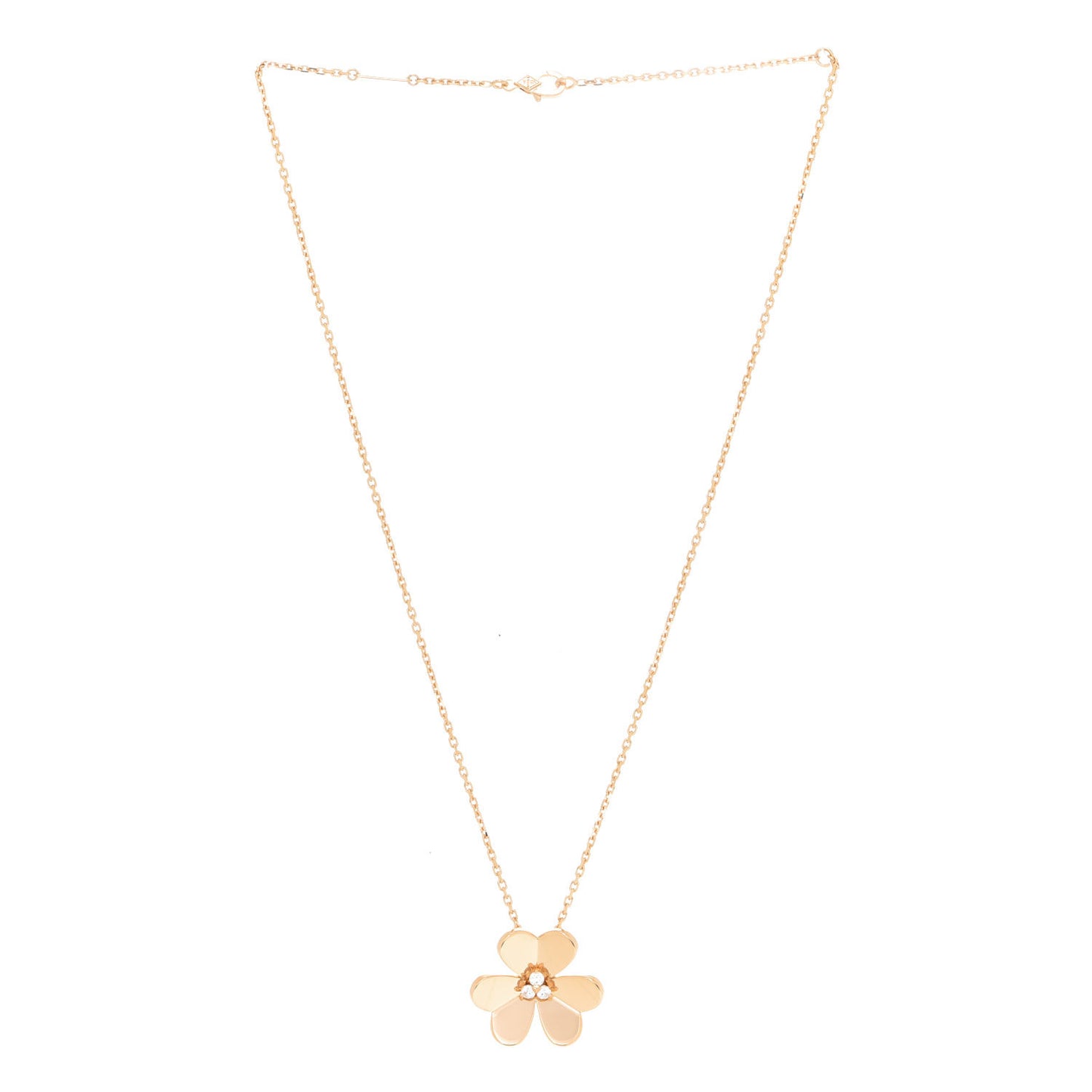 18K Yellow Gold Diamond Large Frivole Pendant Necklace
