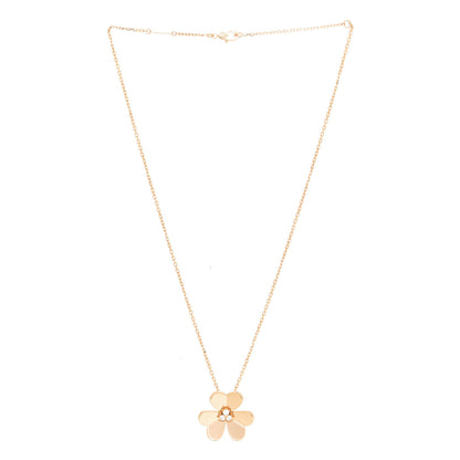 Van Cleef & Arpels 18K Yellow Gold Diamond Large Frivole Pendant Necklace 3 of 6