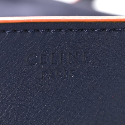 Celine Supple Calfskin Large Phantom Luggage Navy Blue Orange 7 of 10