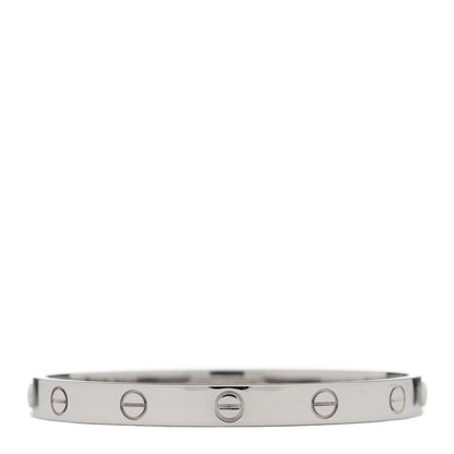Cartier 18K White Gold LOVE Bracelet 17 1 of 5