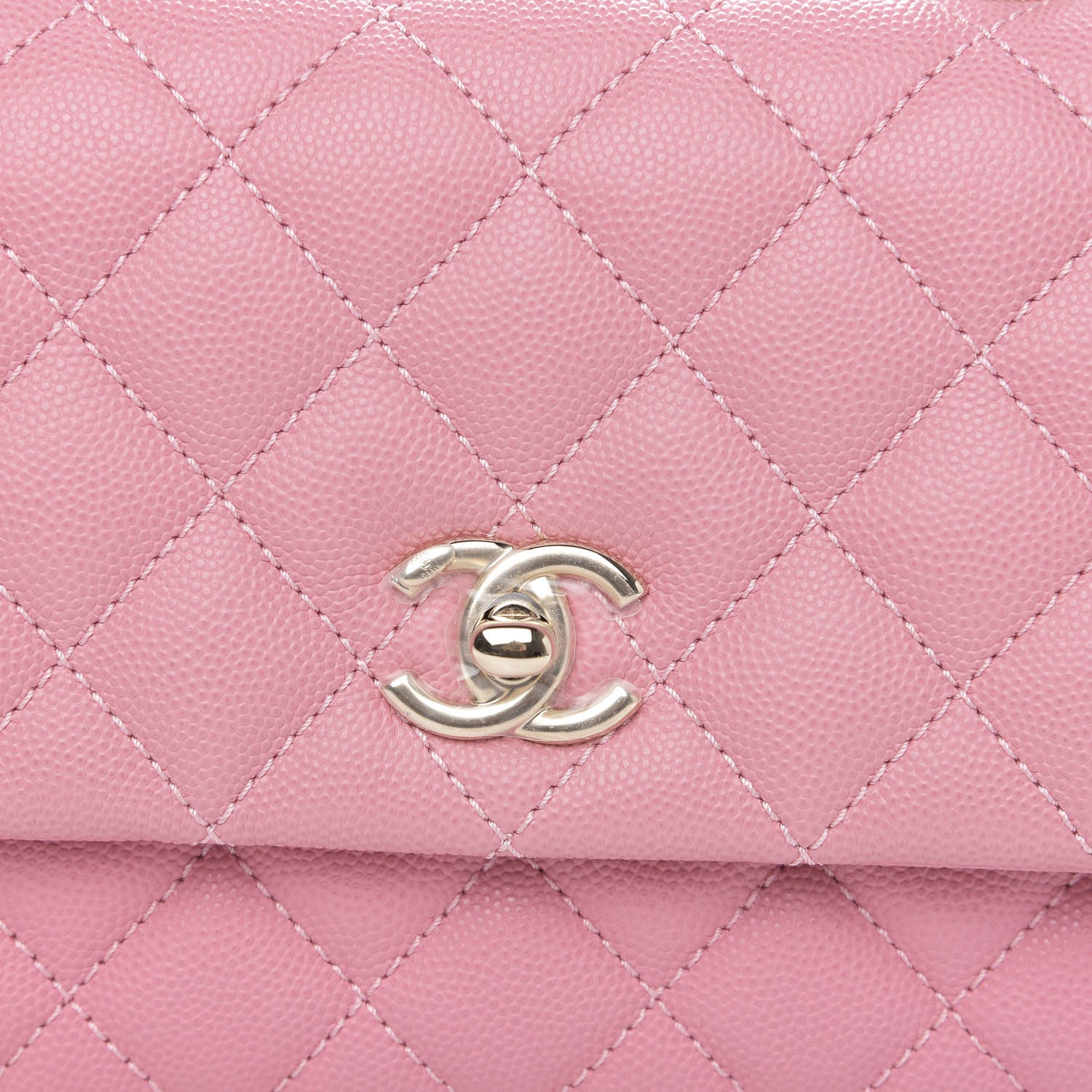 Chanel Caviar Quilted Mini Coco Handle Flap Pink 11 of 11