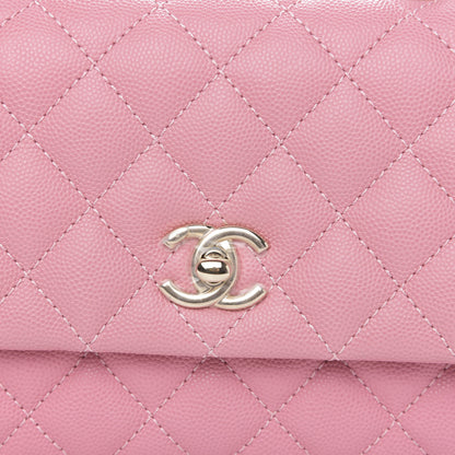 Chanel Caviar Quilted Mini Coco Handle Flap Pink 11 of 11