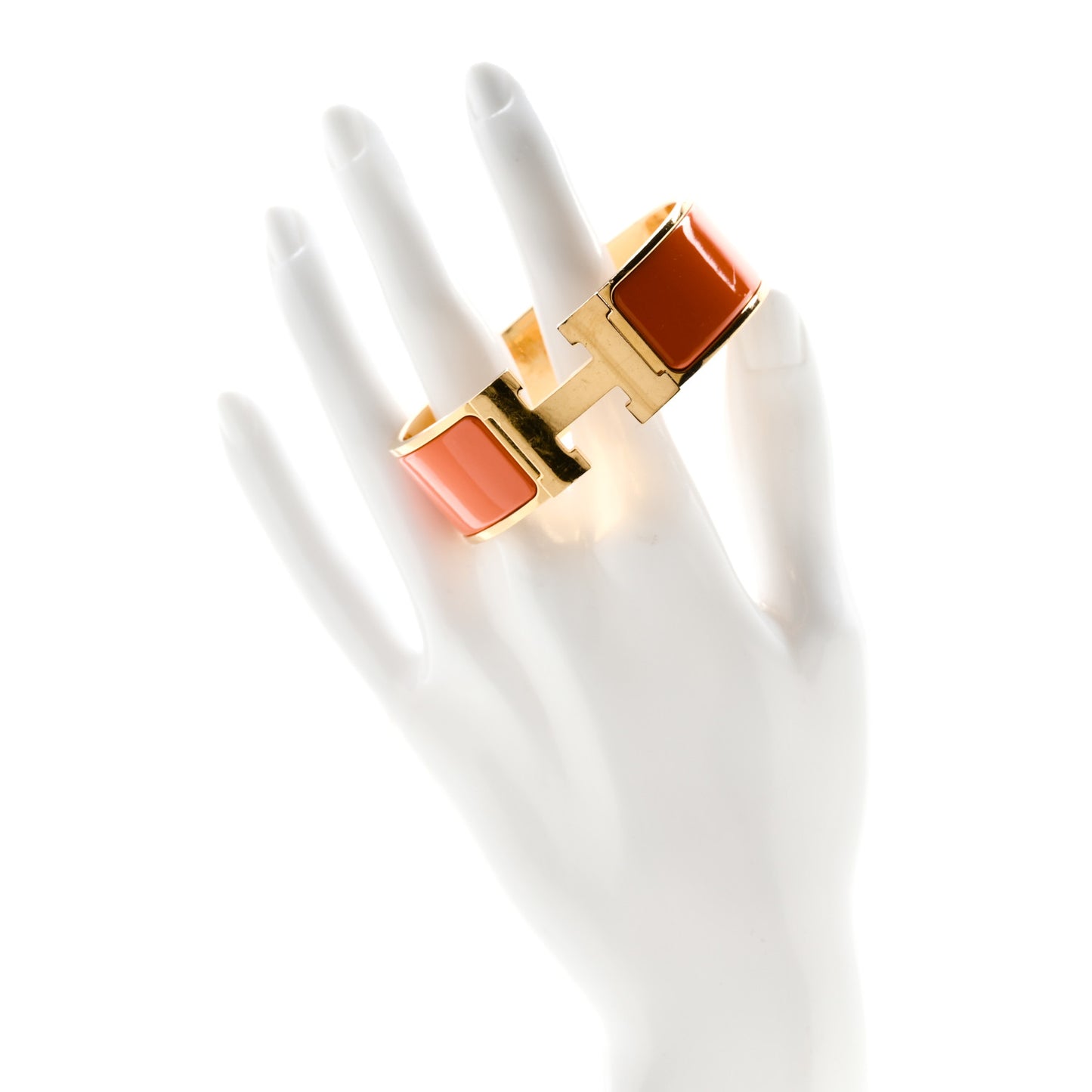 Enamel Wide Clic Clac H Bracelet PM Orange