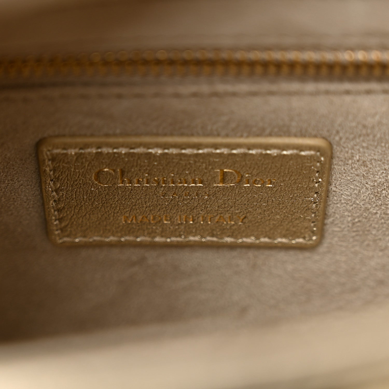 未使用！LADY DIOR 003 Christian Dior Metallic Lambskin Cannage Small My ABCDior Lady