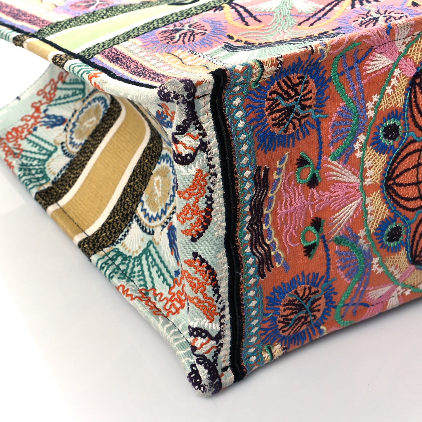 Canvas Embroidered Large In Lights Book Tote Multicolor