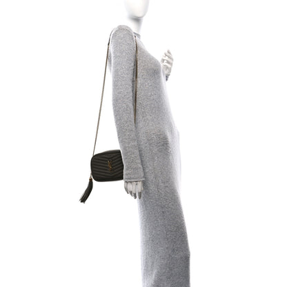 Saint Laurent Grain De Poudre Matelasse Monogram Mini Lou Camera Bag Dark Latte 3 of 11