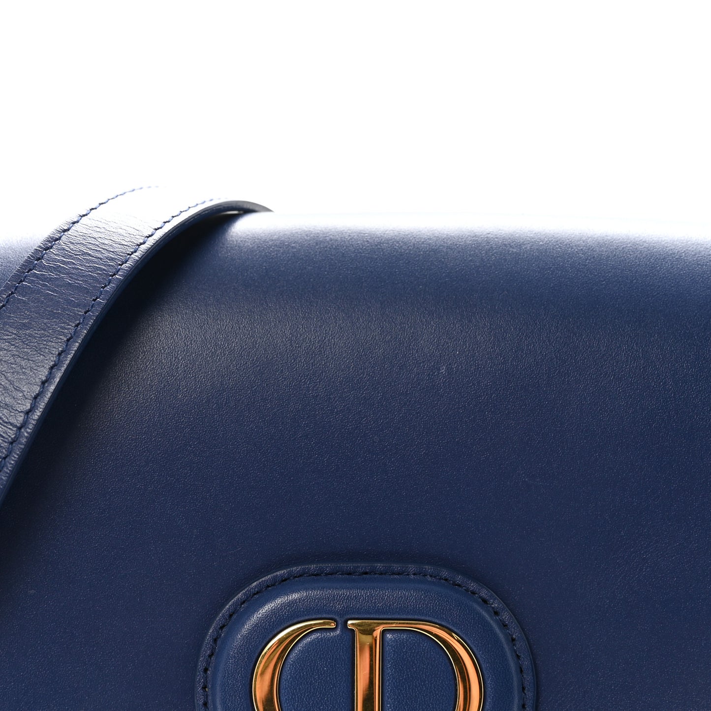 Box Calfskin Medium Bobby Flap Blue