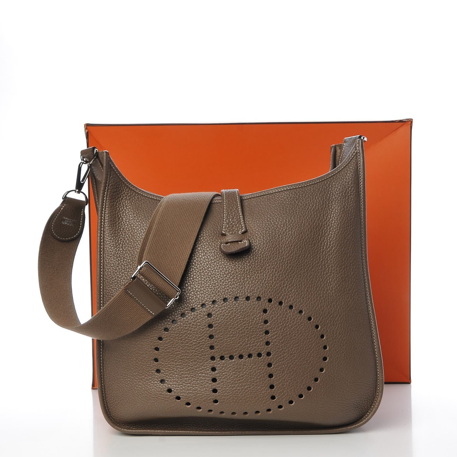 Hermes Taurillon Clemence Evelyne III GM Etoupe 9 of 9