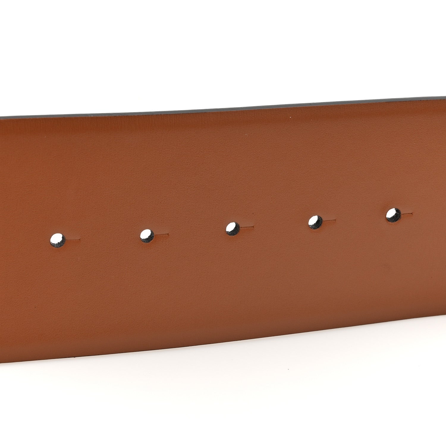 Valentino Garavani Glossy Calfskin VLogo Reversible 70mm Belt 95 38 Saddle Brown Black 6 of 7