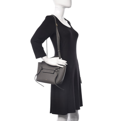 Celine Grained Calfskin Nano Belt Bag Grey 2 of 15