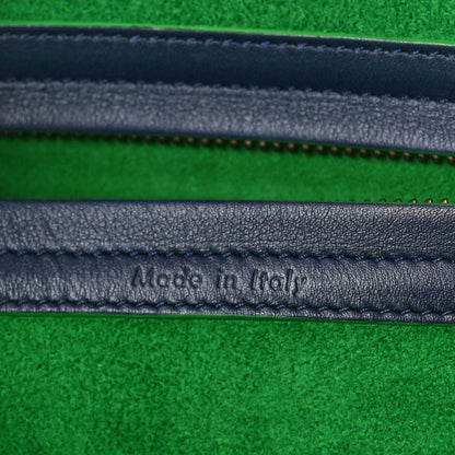 Celine Smooth Calfskin Medium Phantom Luggage Navy Blue Green 6 of 10