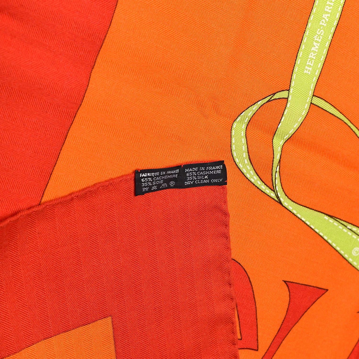 Hermes Cashmere Silk Monsieur Et Madame Shawl 140 4 of 5