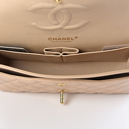 Chanel Caviar Quilted Medium Double Flap Beige Clair 5 of 13