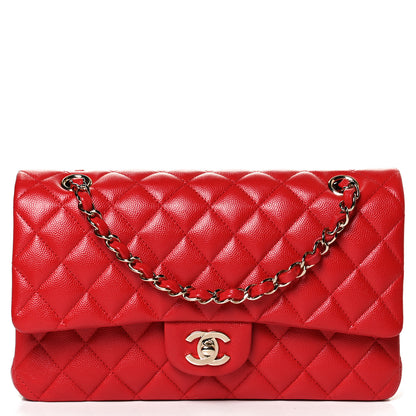 Chanel Caviar Quilted Medium Double Flap Red 8 of 11