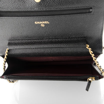 Chanel Caviar Quilted Wallet On Chain WOC Black 5 of 8