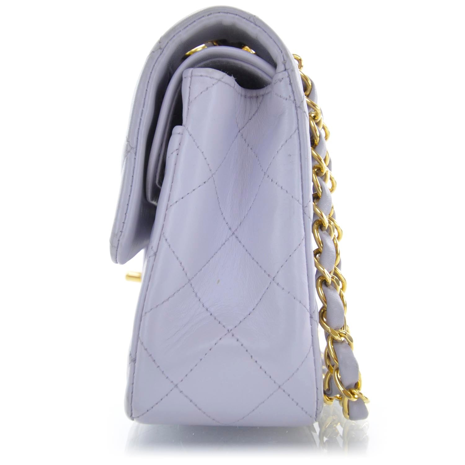 Chanel Lambskin Quilted Small Double Flap Lilac 4 of 11