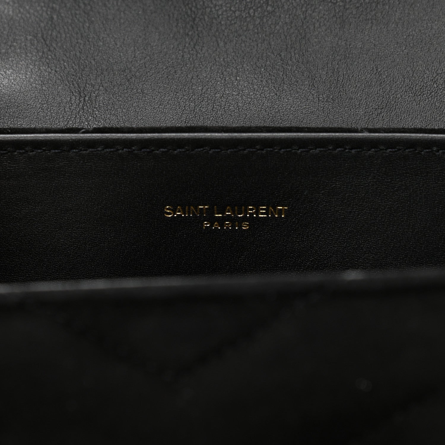 Saint Laurent Suede Calfskin Y Quilted Monogram Small Loulou Chain Satchel Black 6 of 11