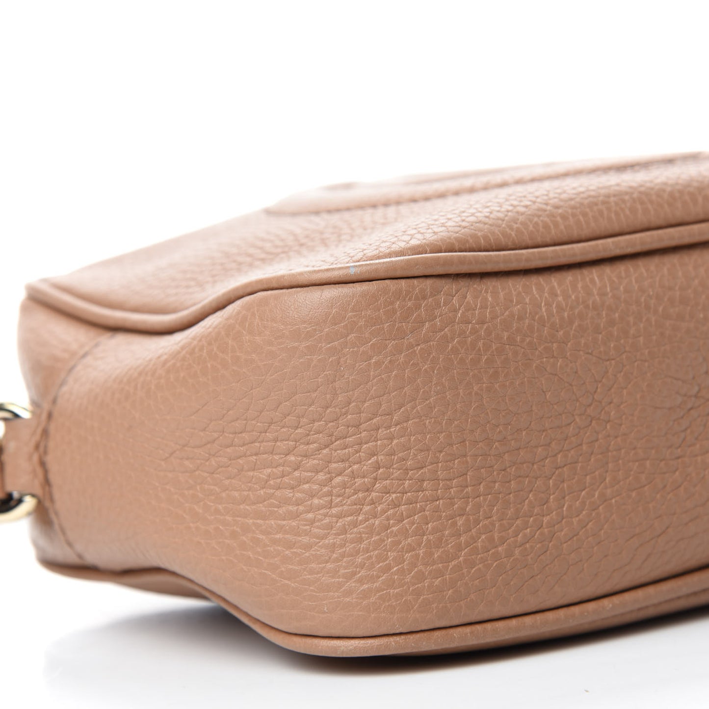 Pebbled Calfskin Small Soho Disco Bag Rose Beige