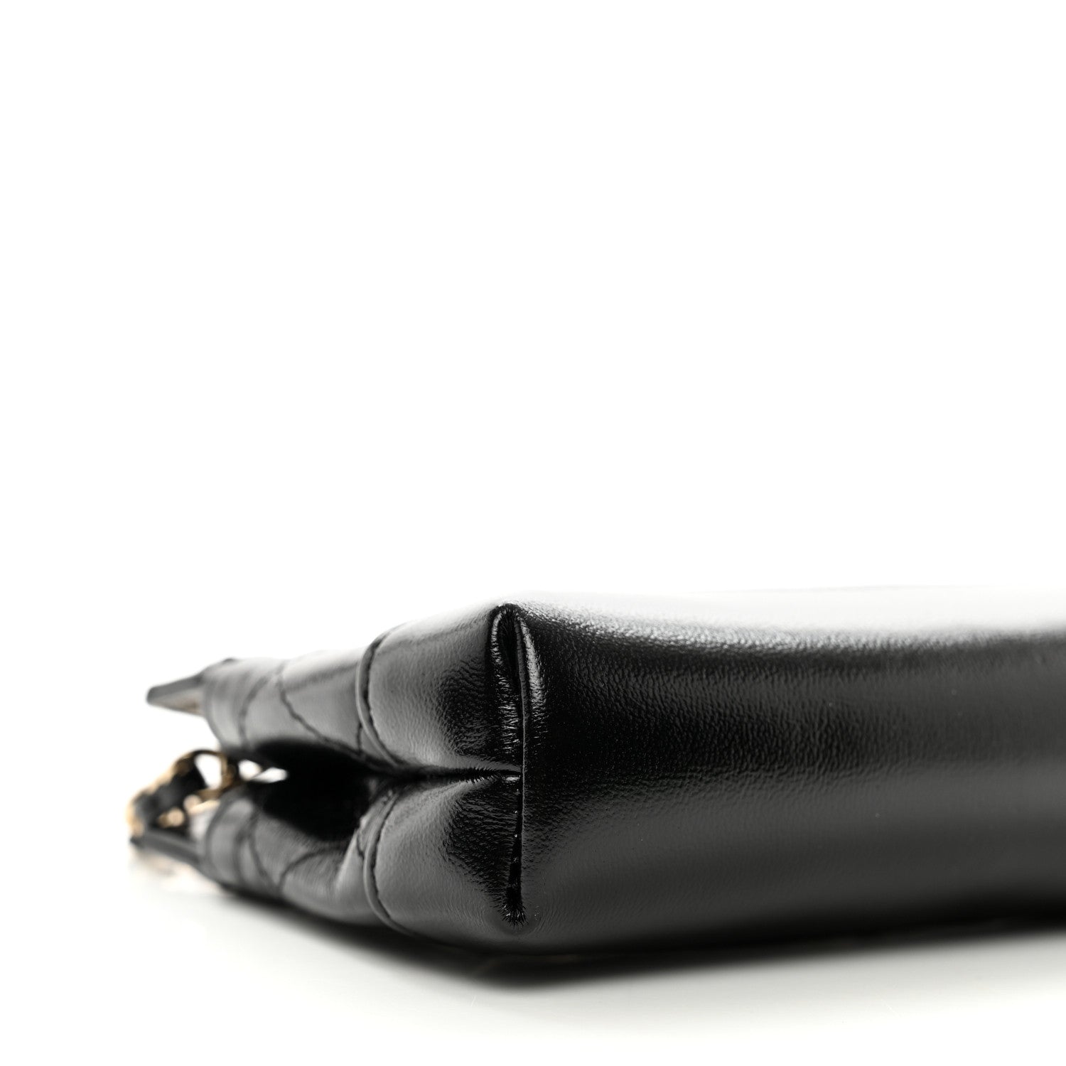 Chanel Shiny Lambskin Quilted Micro 31 Clutch With Chain Black 9 of 11