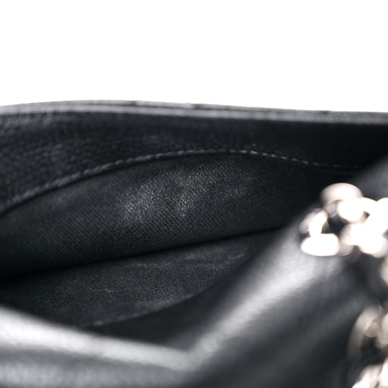 Chanel Grained Calfskin Stitched Flap Drawstring Backpack Black 9 of 10