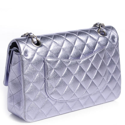 Chanel Metallic Lambskin Medium Double Flap Lilac 3 of 8