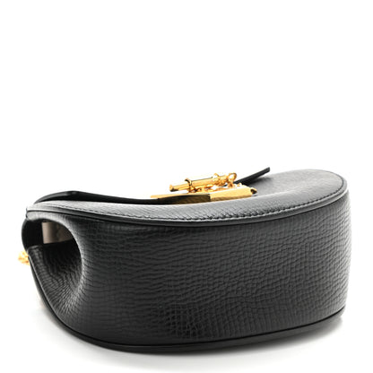 Chloe Grained Calfskin Lambskin Mini Bi-Color Drew Shoulder Bag Black Powder Beige 4 of 8