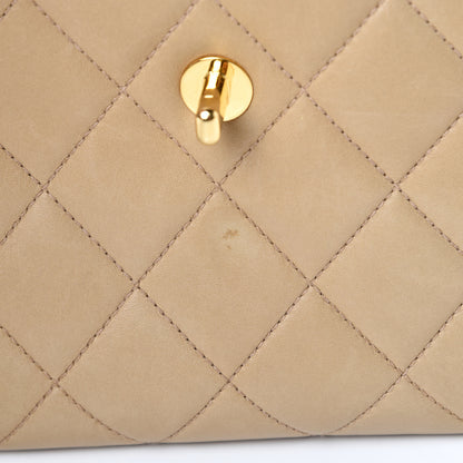 Chanel Lambskin Quilted Flap Shoulder Bag Beige 13 of 14