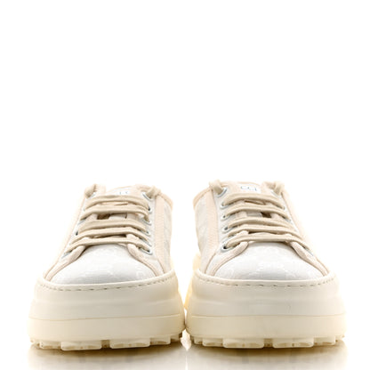 Gucci GG Monogram Womens 1977 Tennis Platform 52mm Sneakers 37 Great White Mystic White 2 of 8