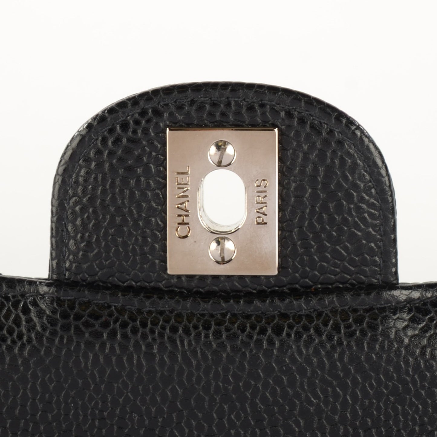Caviar Quilted Small Double Flap Black