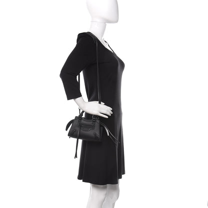Balenciaga Smooth Calfskin Neo Classic Black Hardware Nano City Crossbody Black 2 of 9