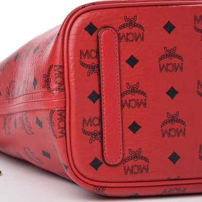 MCM Visetos Medium Liz Reversible Shopper Tote Ruby Red 12 of 14