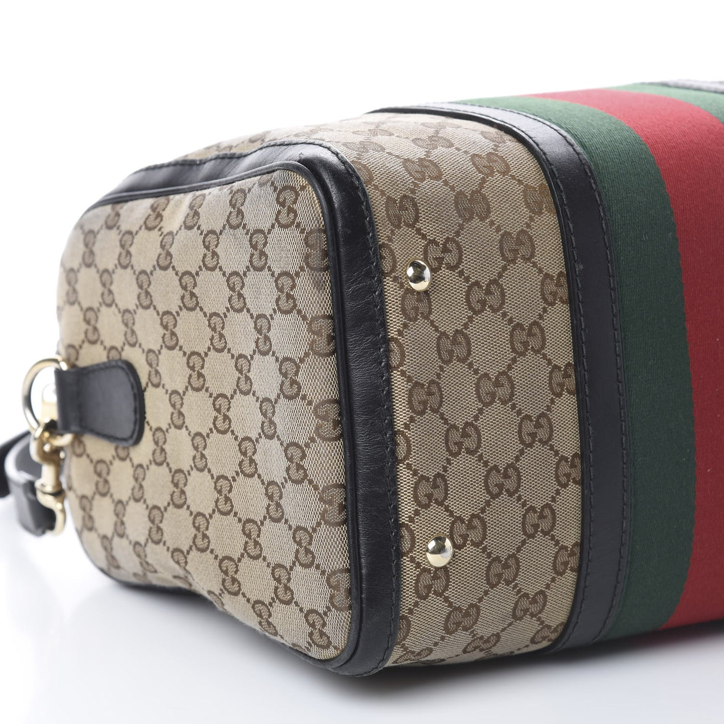 Monogram Vintage Web Medium Boston Dark Brown