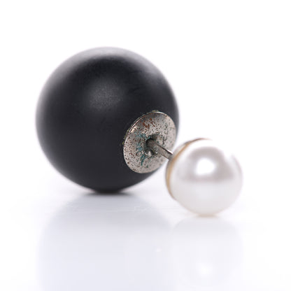 Christian Dior Mise En Dior Tribal Earrings Matte Black Pearl 3 of 5