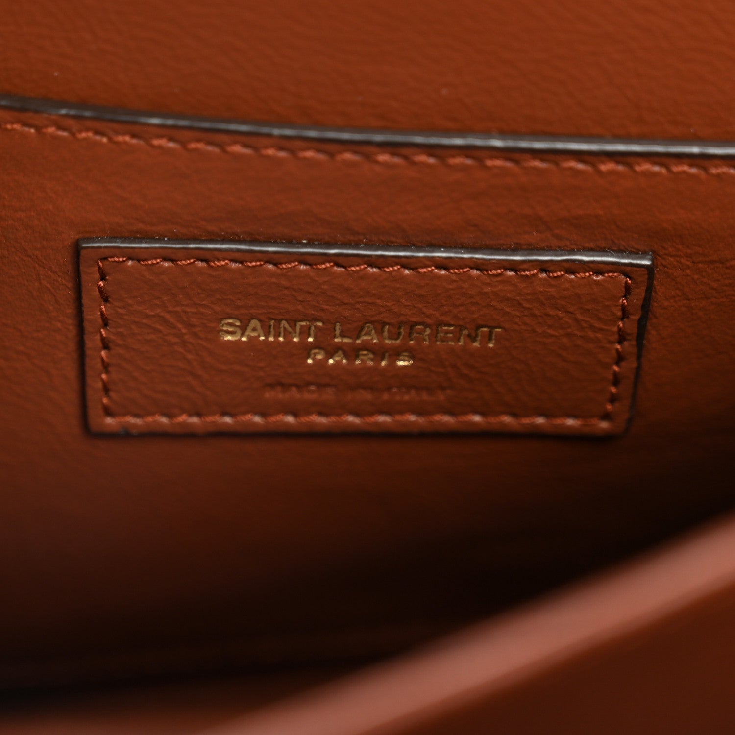 Saint Laurent Canvas Smooth Calfskin Le Monogramme Satchel Chestnut 7 of 10
