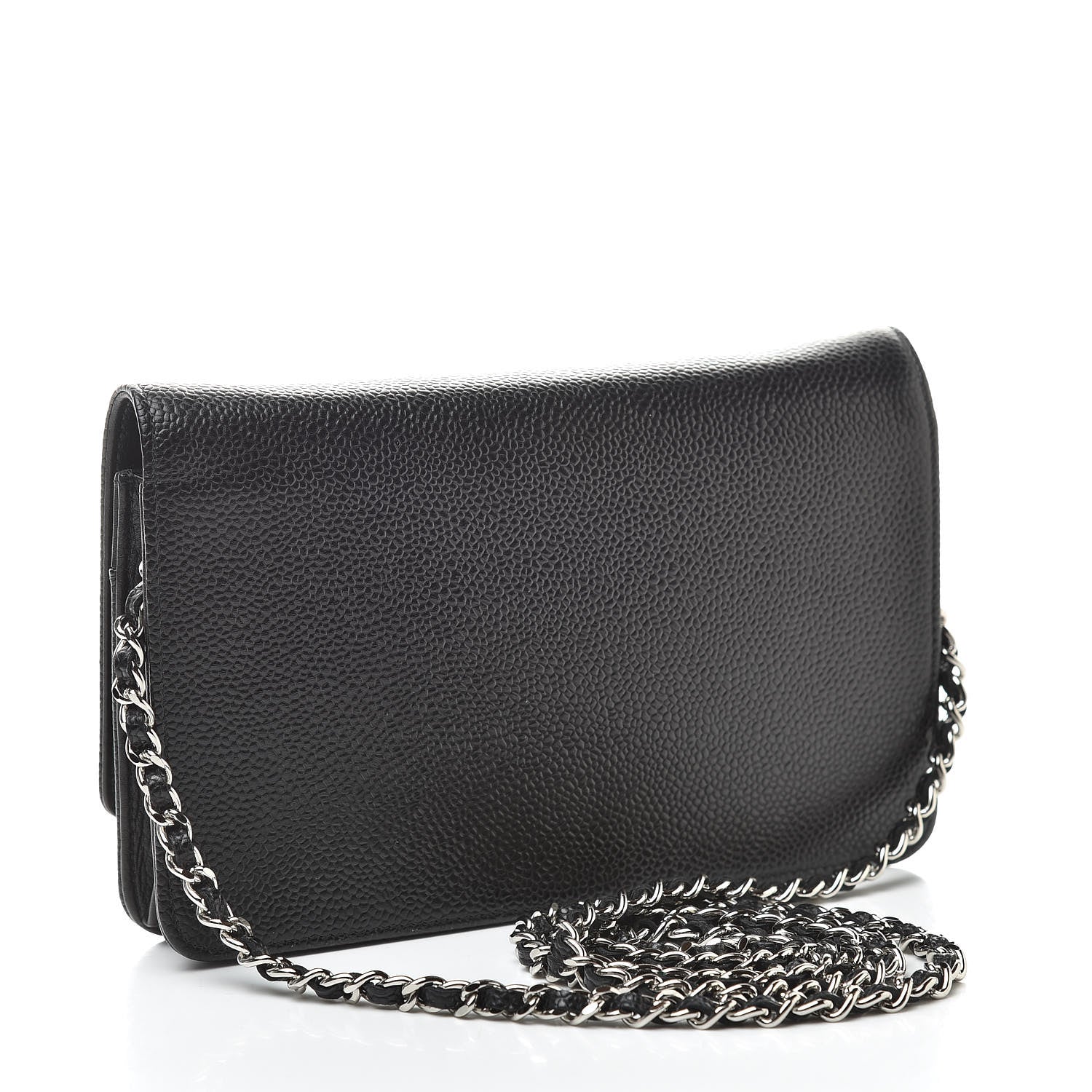 Chanel Caviar Timeless CC Wallet On Chain WOC Black 3 of 12