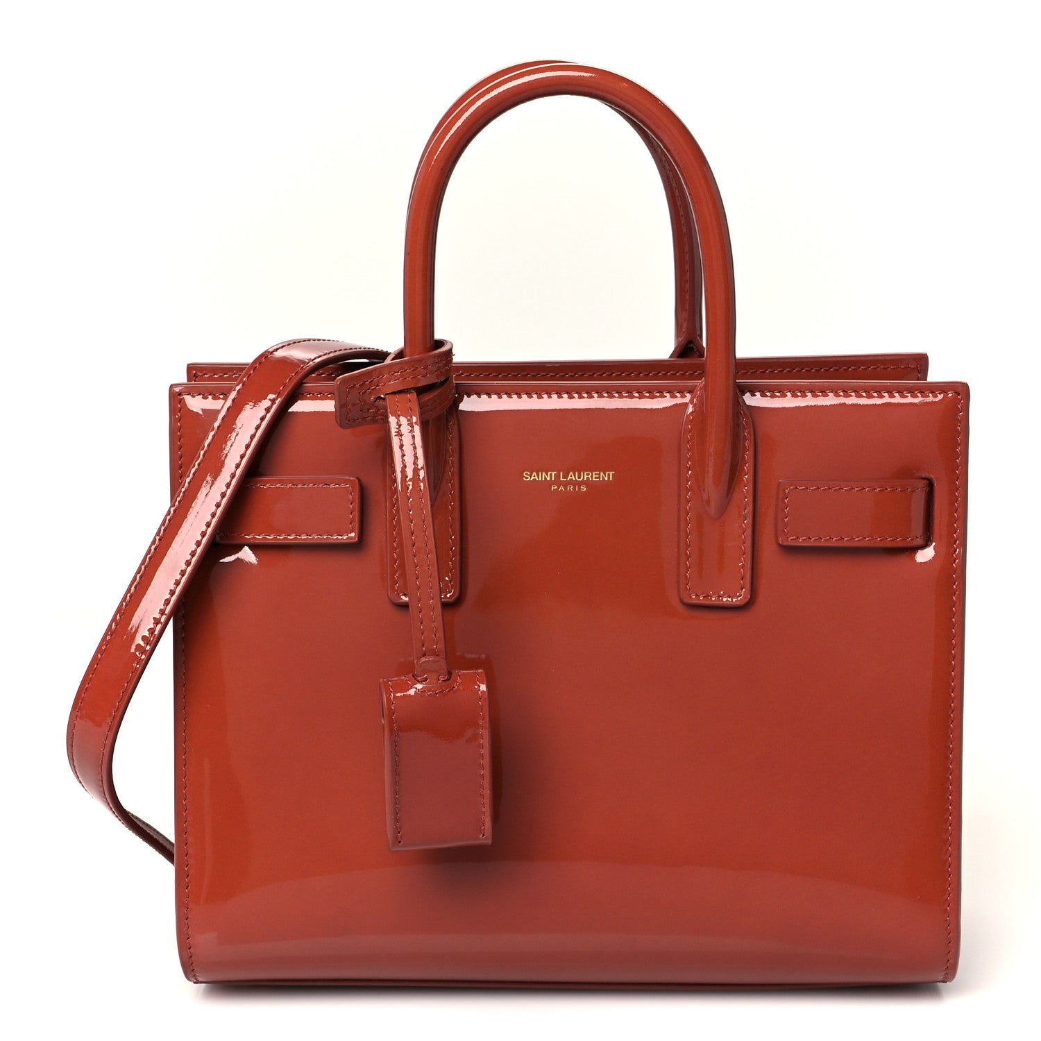 Saint Laurent Patent Nano Sac de Jour Mild Rose 1 of 10