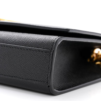 Saint Laurent Grain De Poudre Small Monogram Kate Satchel Black 9 of 9
