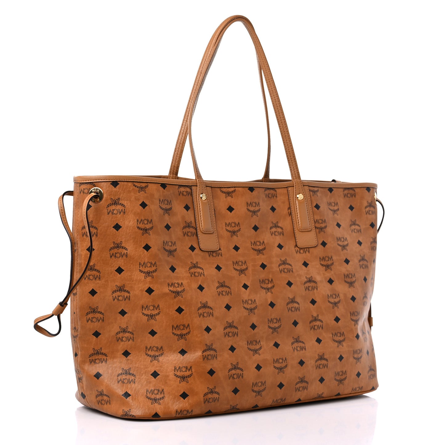 Visetos Large Liz Reversible Shopper Tote Cognac