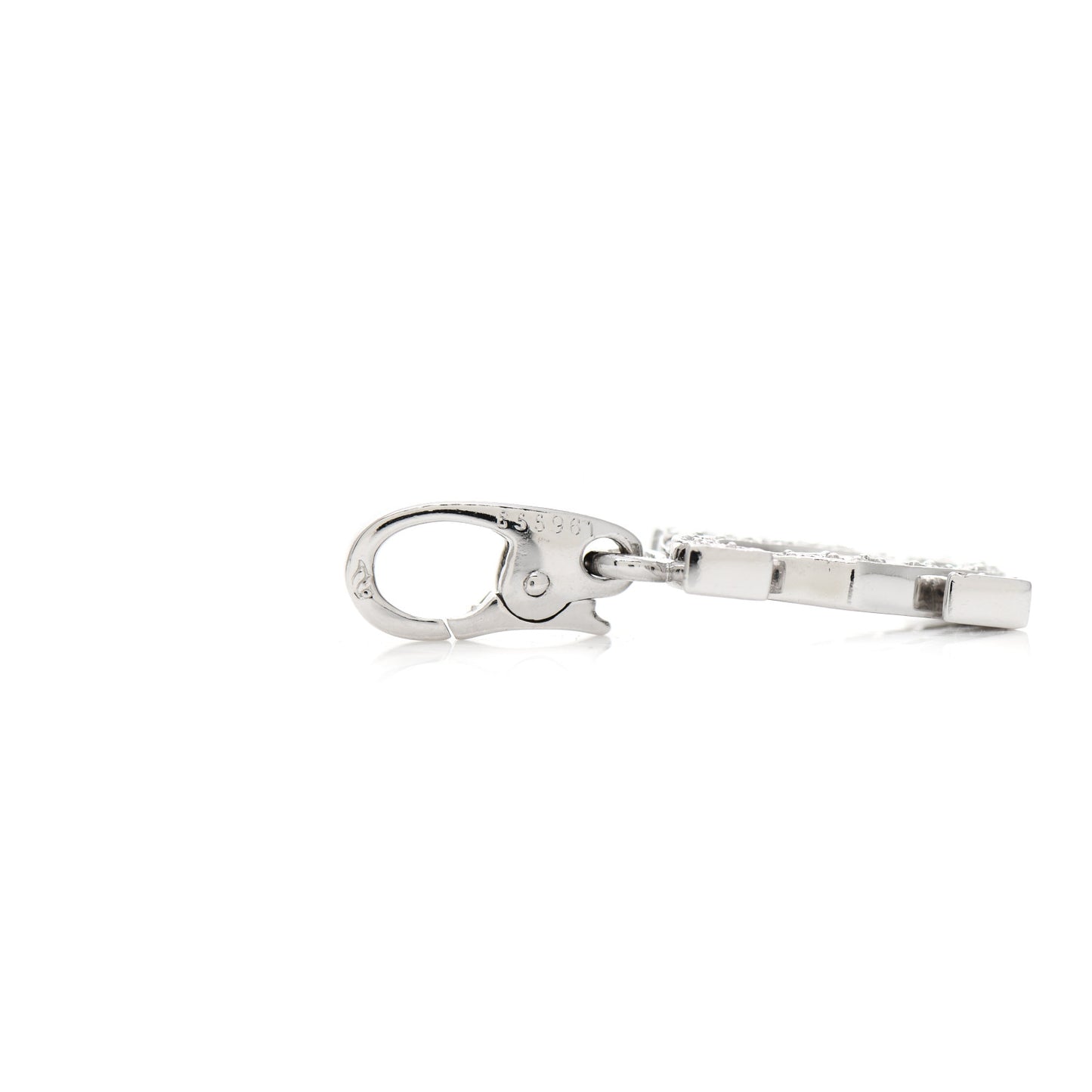 18K White Gold Diamond Logo Charm