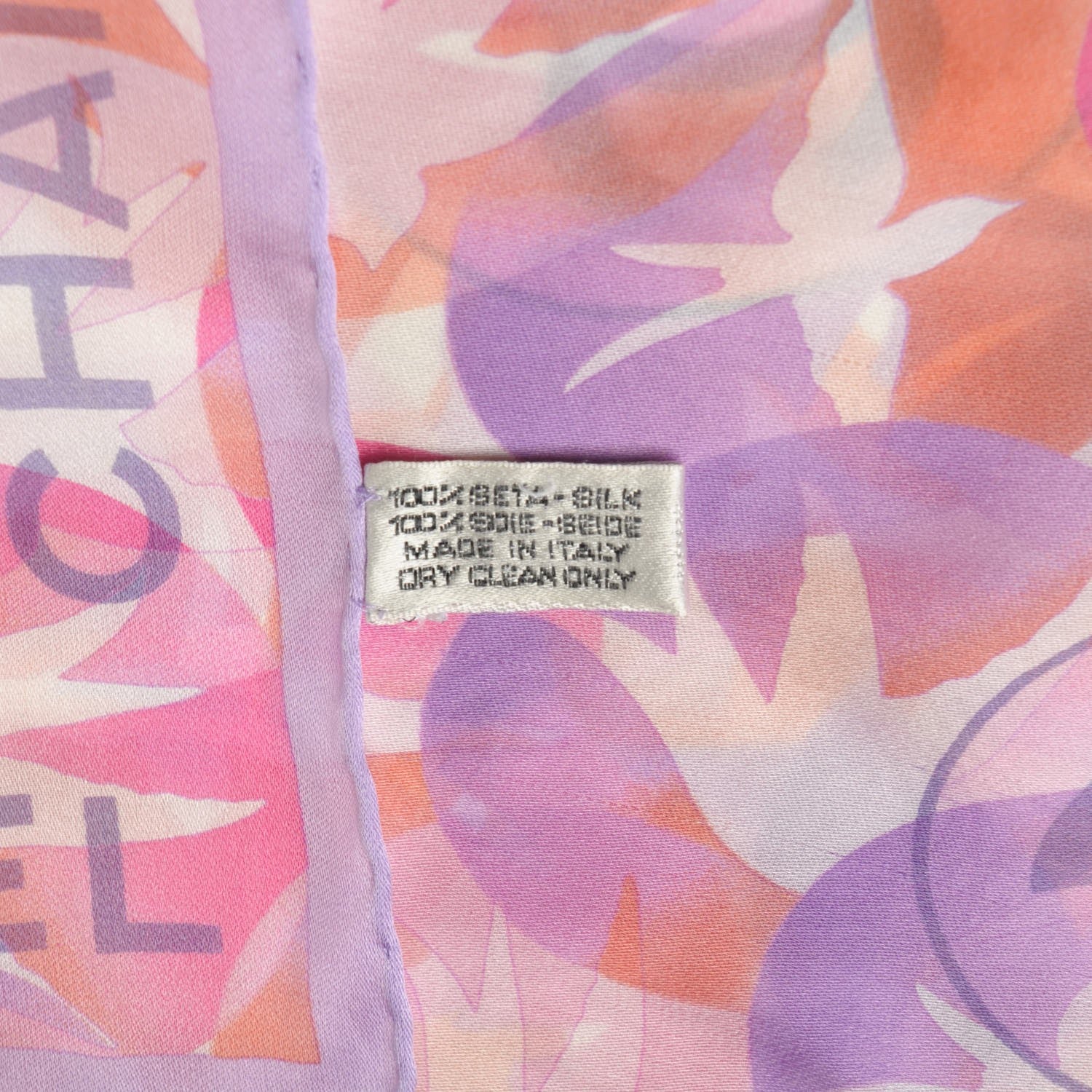 Chanel Silk CC Scarf Pink 4 of 5