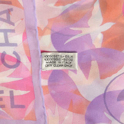 Chanel Silk CC Scarf Pink 4 of 5
