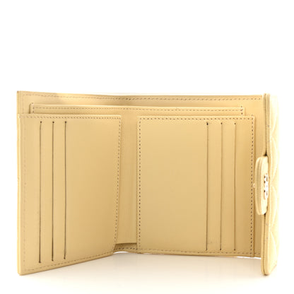Chanel Caviar Quilted Compact Flap Wallet Yellow 5 of 16